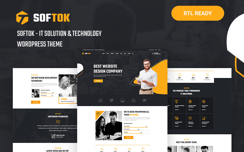 Softok - 技术和 IT 解决方案 WordPress 主题