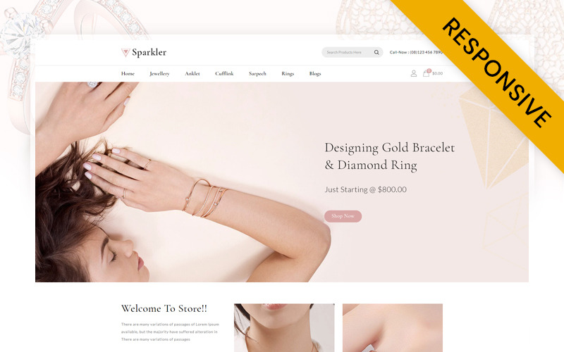 Sparkler - Bijouterie Thème Responsive Opencart