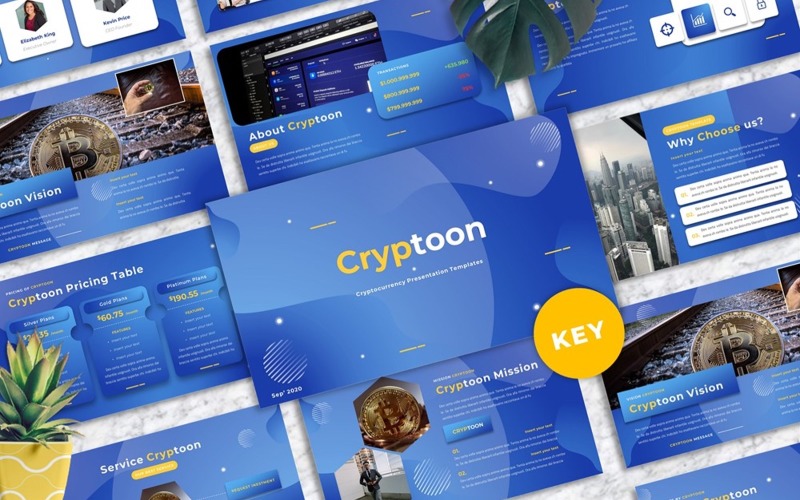 Cryptoon - Keynote-Vorlagen für Kryptowährungen