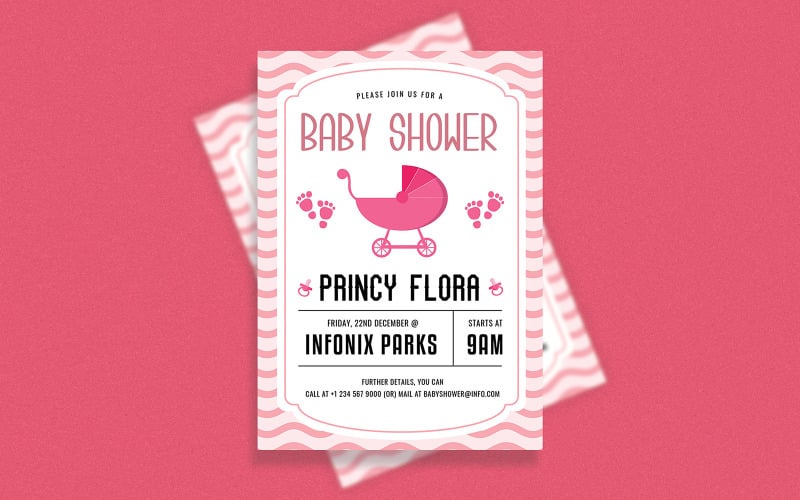 Atrakcyjna i wysokiej jakości ulotka na Baby Shower