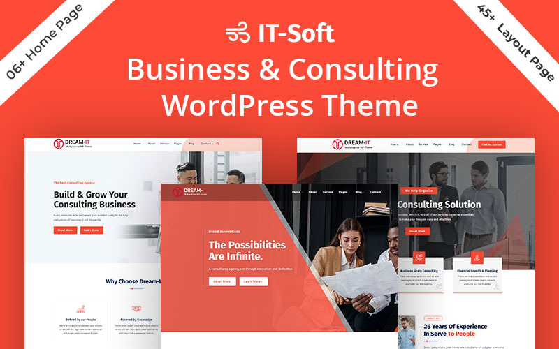 Dream-IT - Tanácsadói és vállalati WordPress téma.