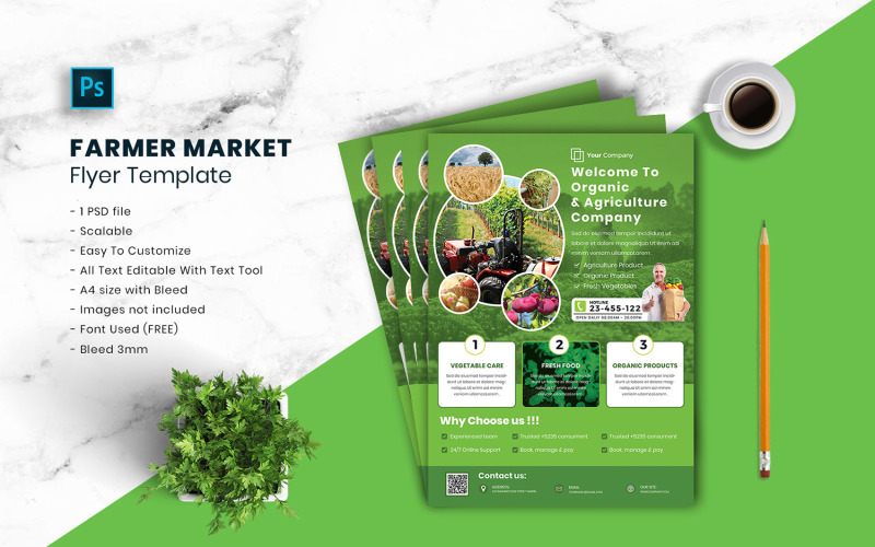 Farmer Market Flyer Template vol.03