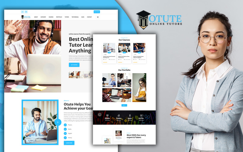 Otute - 在线教学 HTML5 登陆页面模板