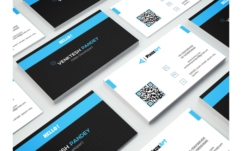 Tarjeta de visita con textura, plantilla en capas, Adobe Photoshop