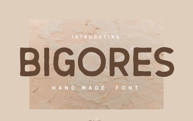 Bigores - ręcznie robiona czcionka San Serif