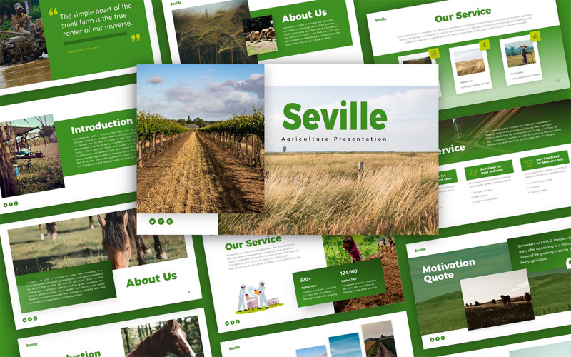 Sevilla Jordbrukspresentation PowerPoint-mallar