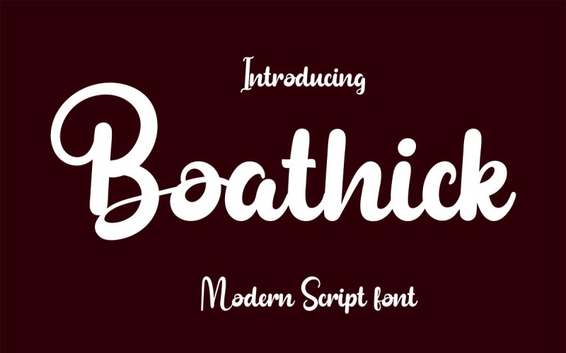 Шрифт Boathick Modern Script