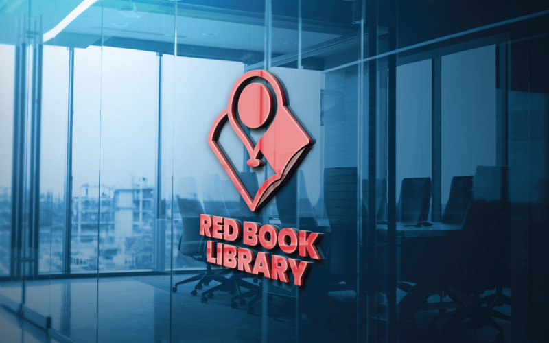 Червона книга точки логотип шаблон