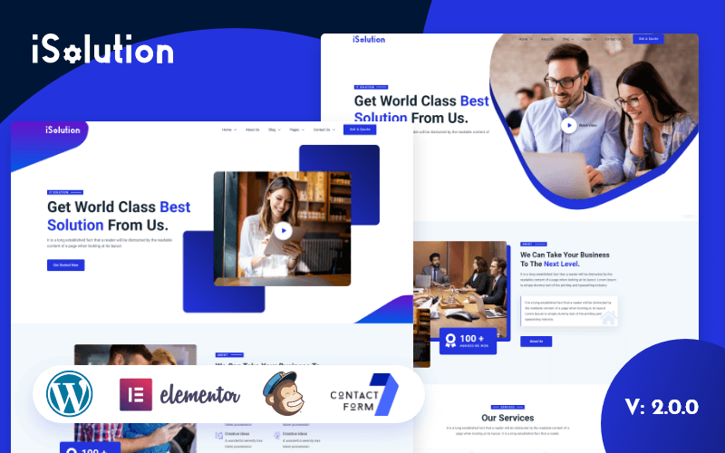 iSolution - IT Solution & IT Services Technology  WordPress Theme