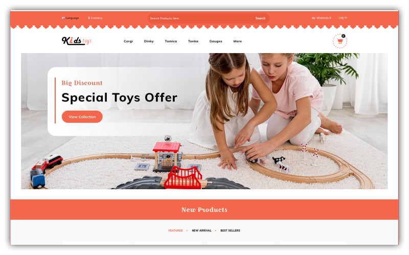 Kidstoys - Tema da loja de brinquedos Opencart