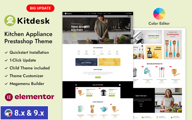 Kitdesk - Tema adaptable de Prestashop para electrodomésticos de cocina
