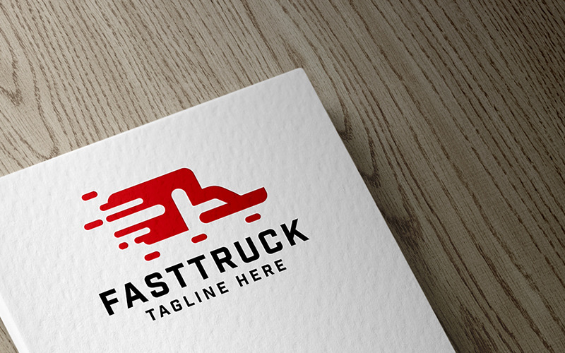 Modèle de logo professionnel de camion rapide
