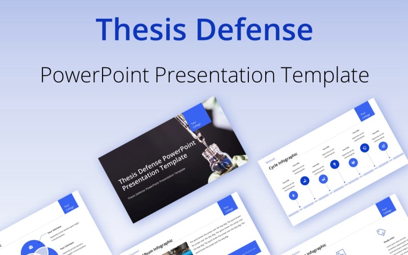 Modelo de apresentação de PowerPoint de defesa de tese