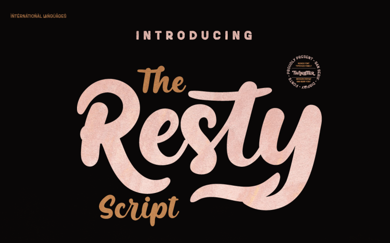 Resty - Fetmanuskript handskrivet teckensnitt