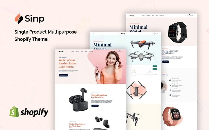 Sinp - Multifunctioneel Shopify-thema voor één product
