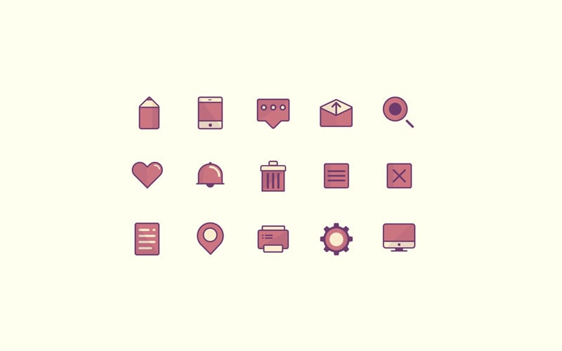 Icons Set Template - Сolorful and Modern