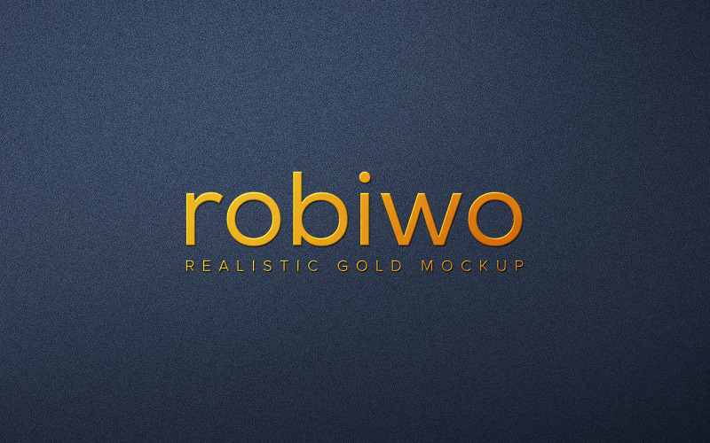 Gold Text Effect Style Logo Mockup