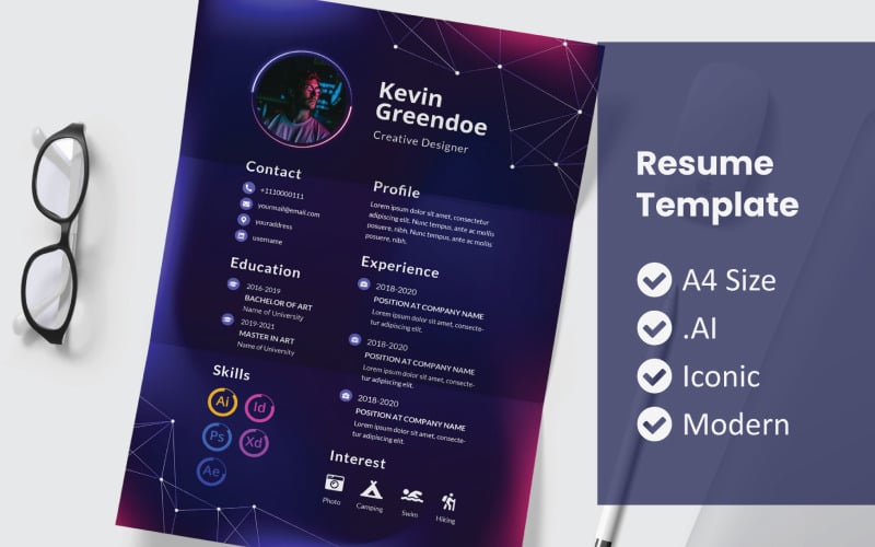 Aurora Resume Printable Template
