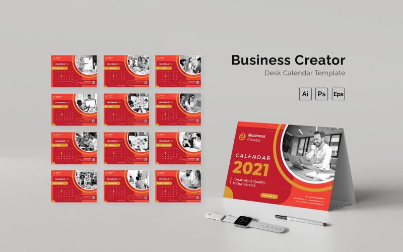 Calendrier de bureau de créateur d'entreprise