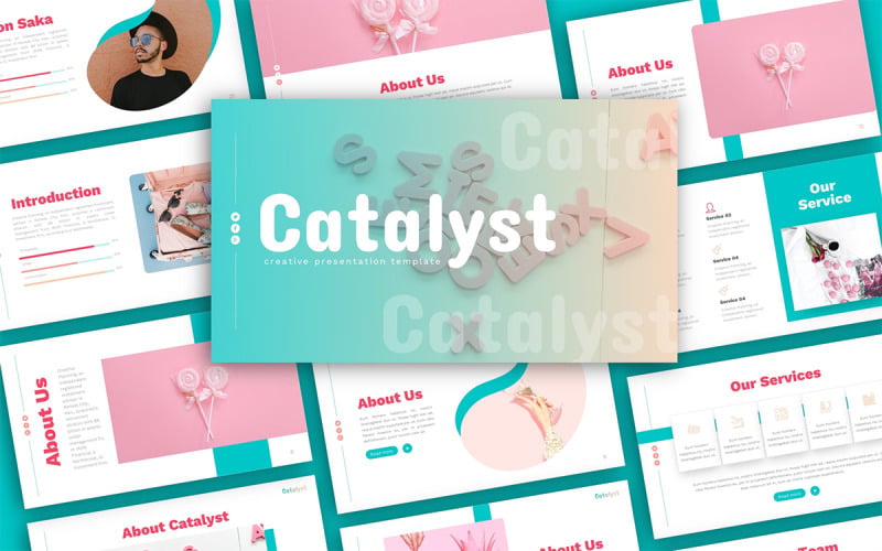 Katalizör Yaratıcı Sunum PowerPoint Şablonu