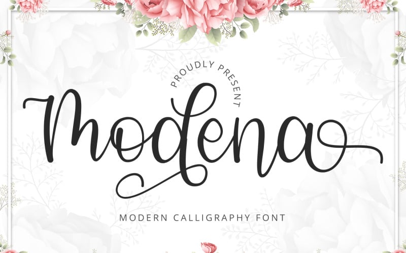 Modena - Moderne Kalligraphie-Schriftart