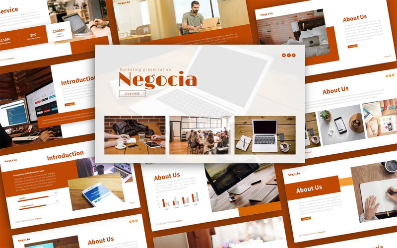Negocia Marketing Prezentacja Szablony prezentacji PowerPoint