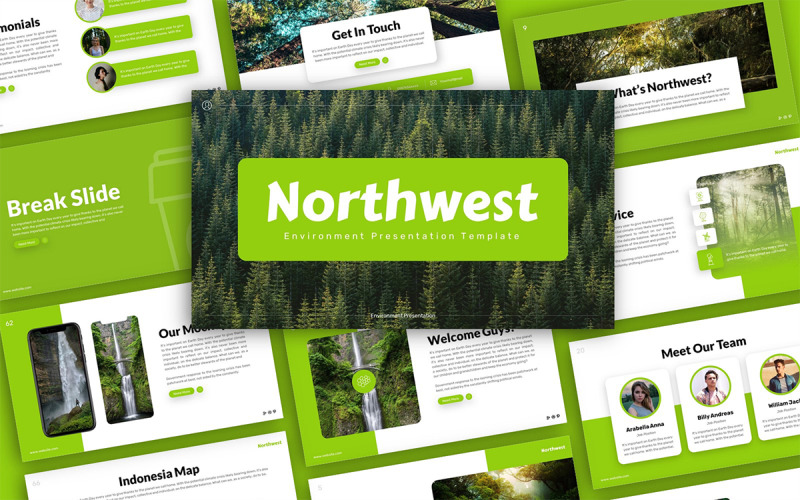 Northwest Environment Presentation PowerPoint šablony