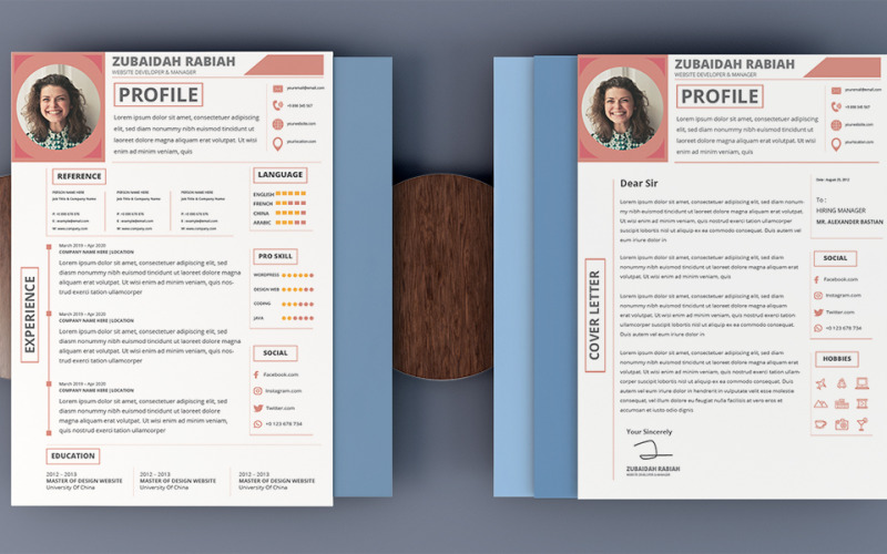 Szablon CV Zubaidah Rabiah