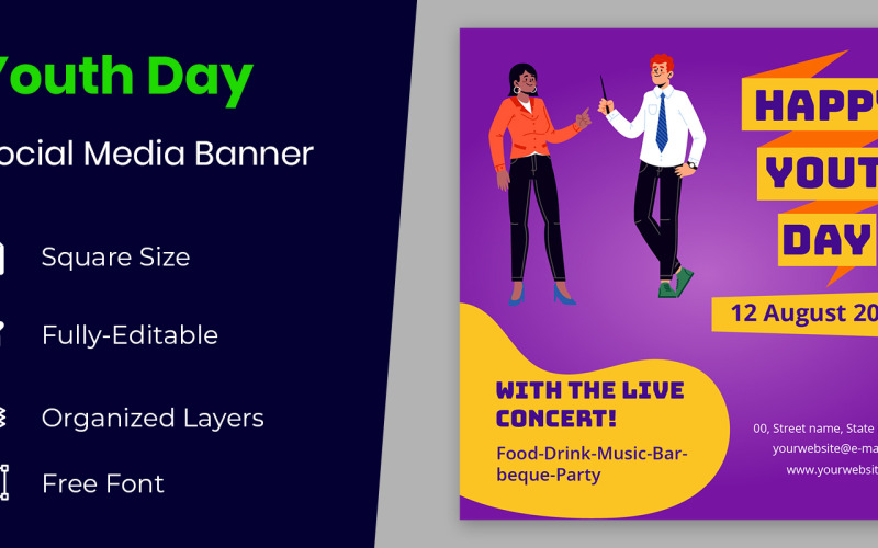 Youth Day Poster Ideas Social Media Design
