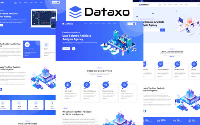 Dataxo - Modello HTML Bootstrap 5 di Data Science & Analytics