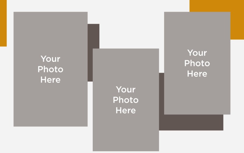 Drei Bilderrahmen Collage Vorlage Mockup