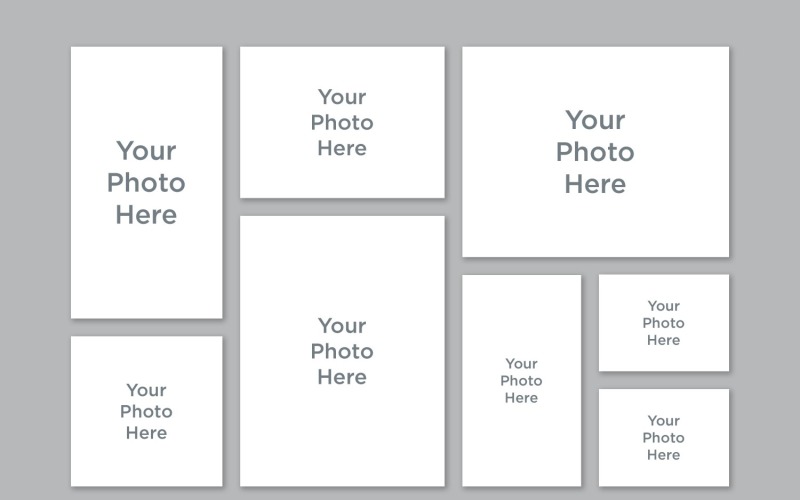 Eight Photo Collage Template Mockup #188351 - TemplateMonster
