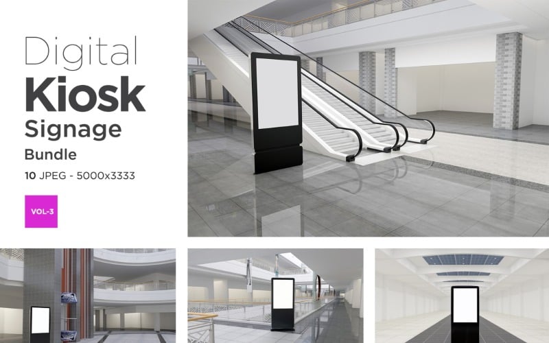 Kiosk Digital Sign Mockup 3 #188325 - TemplateMonster
