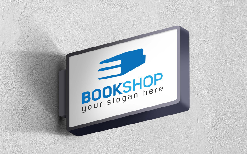 Modello di progettazione del logo del negozio di libri