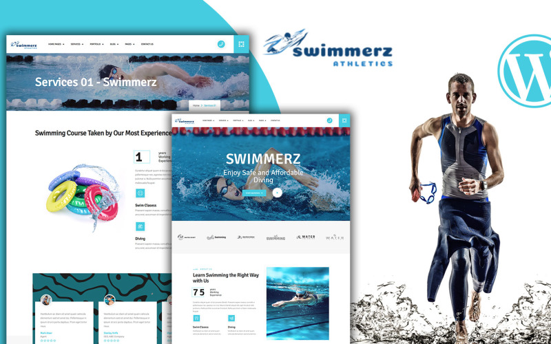 Swimmerz - Tema de WordPress para servicio de natación
