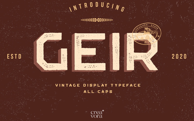 GEIR - Vintage Display-Schriftart