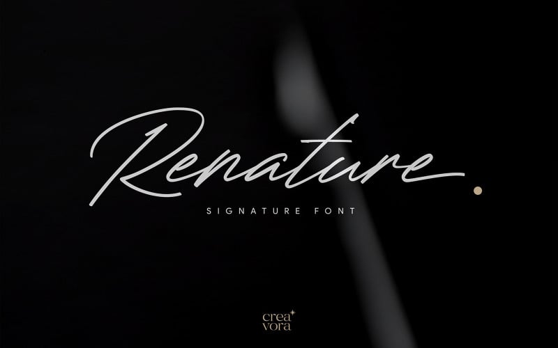 Renature — elegancka czcionka z podpisem