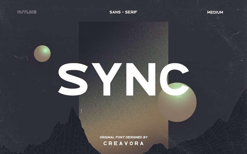 SYNC — nowoczesna czcionka bezszeryfowa