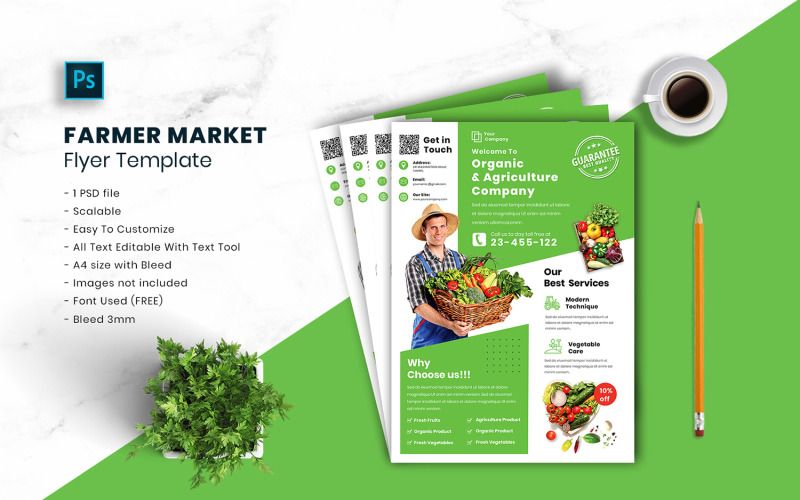Farmer Market Flyer Template 19. évf