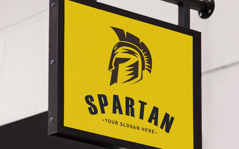 Plantilla de diseño de logotipo espartano