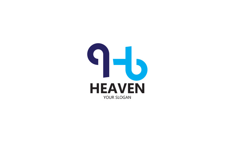 H Letter Heaven Logo Template 188688 TemplateMonster