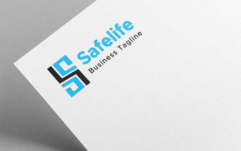 Modèle de conception de logo Safelife lettre S