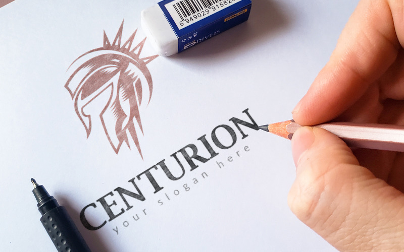 Modello di progettazione del logo del centurione