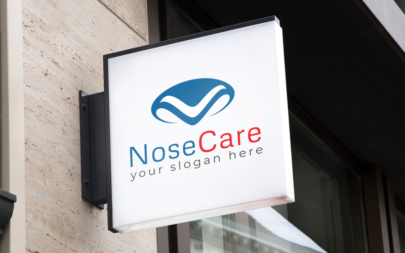 Modello di progettazione del logo per la cura del naso