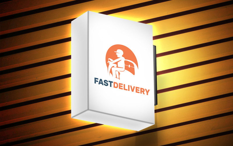 Modelo de design de logotipo de entrega rápida