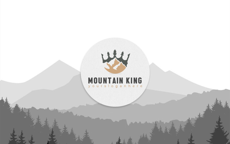 Ontwerpsjabloon voor Mountain King-logo
