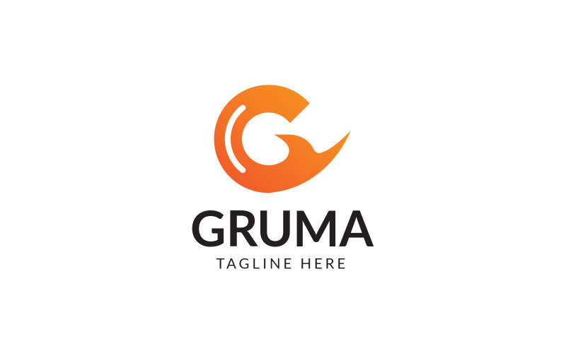 Шаблон оформлення логотипу G буква Gruma