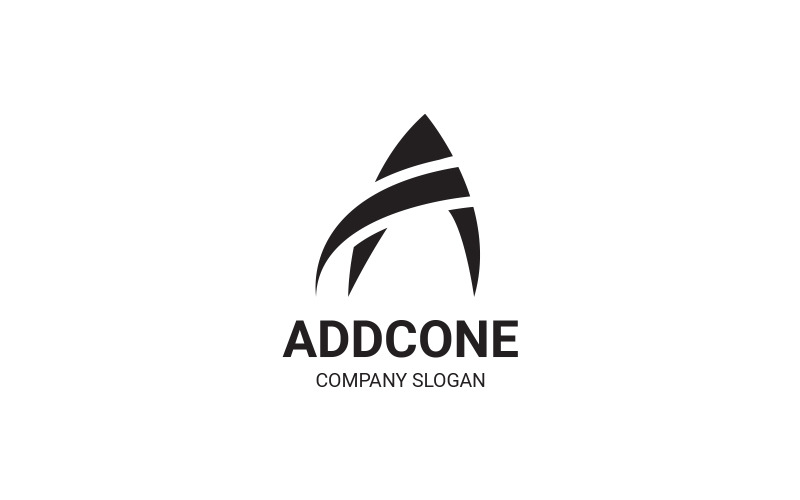 Una plantilla de diseño de logotipo de carta AddCone