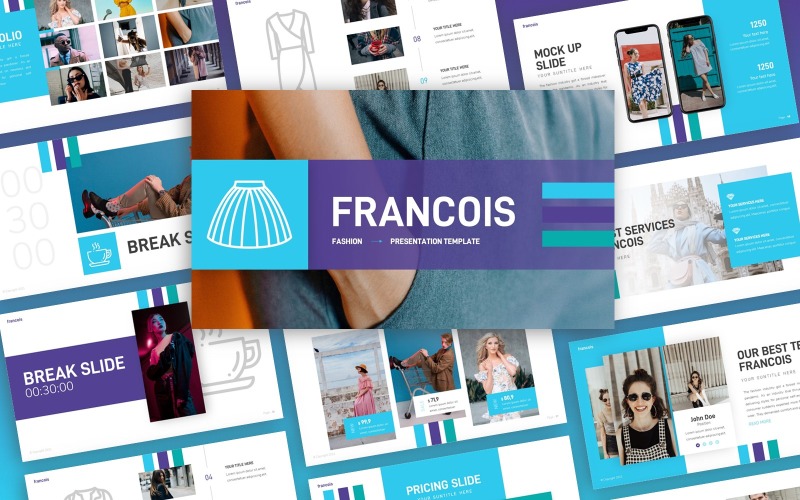 Francois - Modello PowerPoint multiuso di moda