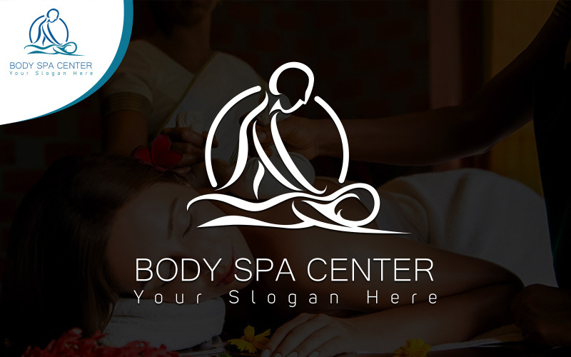 Modello di progettazione del logo del centro benessere per il corpo
